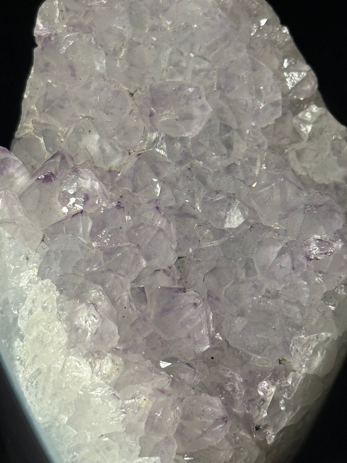 Snowy Amethyst Cluster with Polished Back / 522g